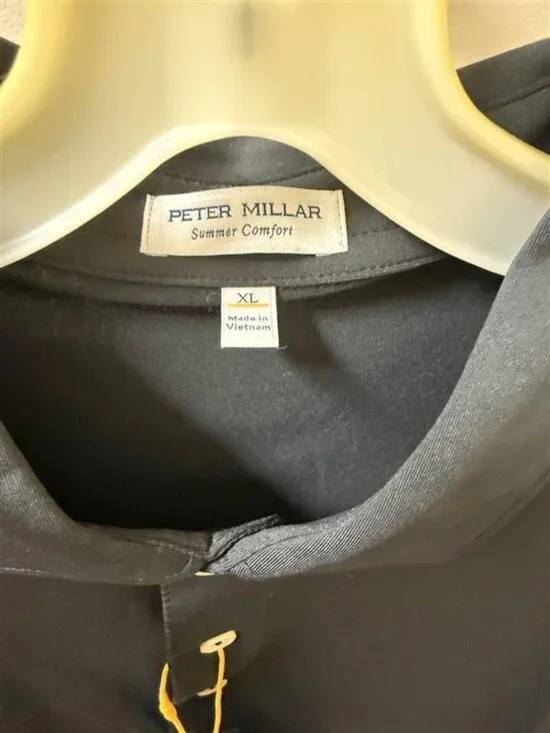 Peter Millar Summer Comfort Polo - Black - XL- NWT - Picture 4 of 6